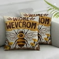 thumbnail image 3 of Welcome to Our Hive Funny Bumble Bee Throw Pillow Cover,Seasonal Spring Summer Home Living Room Decor Pillow Cover,Farmhouse Honey Bee Cushion Cover,Bee Lover Gifts,Girls Women Gifts, 3 of 7