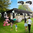 thumbnail image 7 of COBIZI 10x30 Pop Up Canopy Tent, Wedding Party Tent with 8 Sidewall One Push Setup Glow, 3 Adjustable Height Air Vent Waterproof UPF50+, Wheeled Bag, Sandbag, Stake, Rope for Commercial, Outdoor, 7 of 7