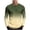 Khaki, variant on Kukoosong Men's Slim Fit Athletic Long Sleeve Tee Shirt, Gradient Color Block Fade Tops, Fall Winter Crew Neck Stretch Workout Tee