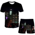 thumbnail image 2 of 2023 Baby Grand Theft Auto ropa traje niños niñas manga corta camisetas cintura elástica pantalones cortos ropa conjunto 2 uds traje trajes 6M Gao Jinjia LED, 2 of 2