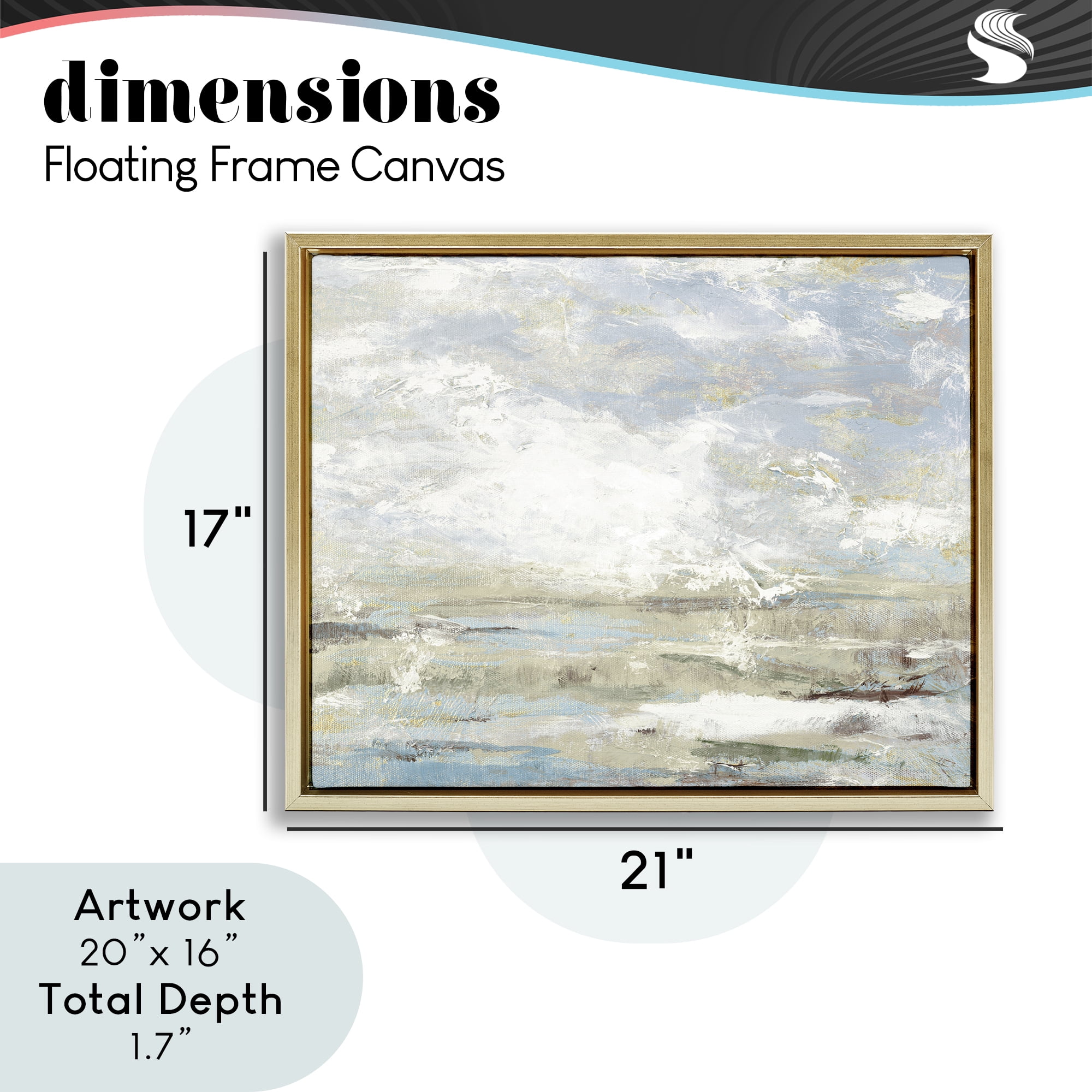 Stupell Industries Morning Mood Impression Gold Framed Floater Canvas Wall Art, design by Lanie Loreth