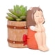 thumbnail image 4 of 3 Macetas Suculentas para Niñas, Caja de Plantas de Cactus, Caja de Almacenamiento de Hierbas, Decoraciones para shamjiam Macetas suculentas de resina, 4 of 8