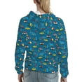 thumbnail image 7 of Lsque Transportations with Buildings Pattern Casual Women's Hoodie,Hooded Sweatshirt with Kangaroo Pocket,Pullover Hoodie with Eye-catching Drawstrings-Small, 7 of 7