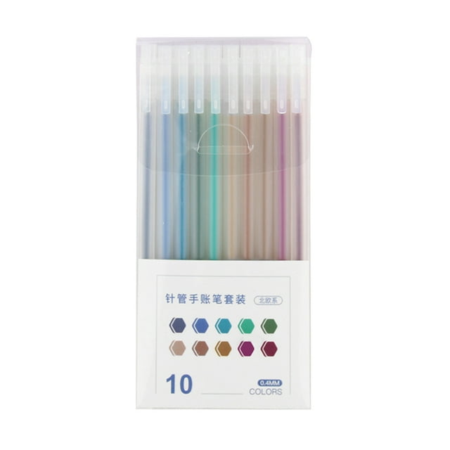 Amdohai 10 Color Pens Set Writing Pens 0.4mm Tip Fineliner Fast-dry for Journaling Writing Detail