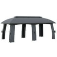 thumbnail image 2 of Outsunny 10' x 20' Patio Gazebo with Netting & Curtains, Dark Gray, 2 of 9