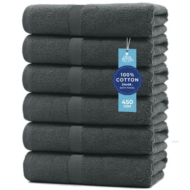 Aston & Arden Egyptian Cotton 6-Piece Towel Set – 600GSM, Soft, Solid Colors, Bathroom Luxury