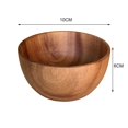 thumbnail image 2 of Lierteer Wooden Salad Bowl Serving Cooking Kitchen Bowls Cutlery Basin Fruit Bowl 10x6CM, 2 of 6