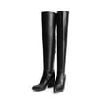 thumbnail image 4 of Dream Pairs Women's Thigh-High Pointed-Toe Boots Tall Chunky Block Heel Fall Fashion Sexy Style, 4 of 8