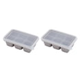 thumbnail image 2 of Advancent Bandeja de cubitos de hielo de 6 rejillas, molde reutilizable para postres, moldes de Chocolate para el hogar, restaurante, festival, fiesta, Gris oscuro 2piezas Advancent CBP075490, 2 of 6
