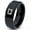 Black Bevel Polish Tungsten, variant on Tungsten Wyoming The Equality State Heart Band Ring 8mm Men Women Comfort Fit Black Dome Brushed Polished