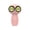 Pink, variant on Owl Portable Handheld Fan, Cute Animal Shape USB Rechargeable Mini Fan with Digital Display, 3 Speeds Personal Cooling Fan for Travel Office
