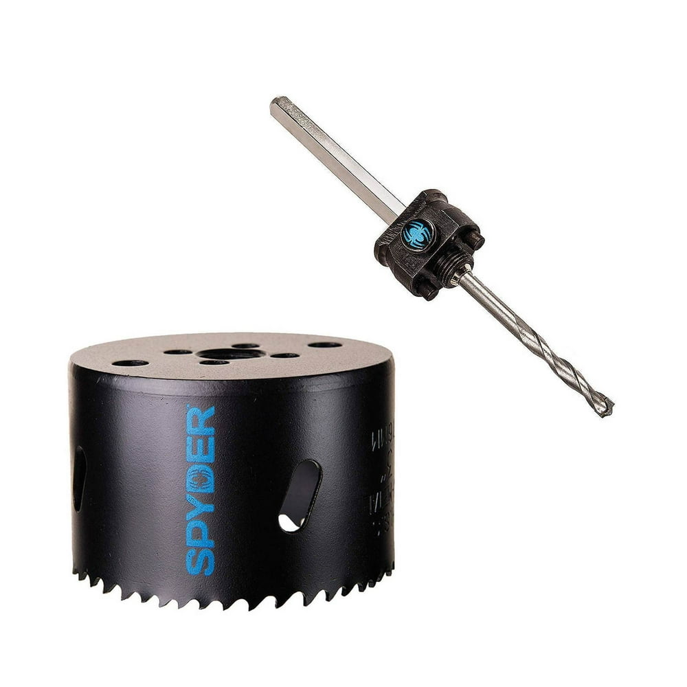 Spyder 1/2 Inch Shank Arbor Drill Bit & Spyder 6 Inch Deep Cut Hole Saw