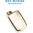thumbnail image 5 of for Toyota Key Fob Cover with Keychain, 4 Button Car Key Case Shell for Tacoma Highlander Corolla Sequoia Camry Tundra Avalon RAV4 4Runner, Golden Edge Soft TPU Easy to Press, 5 of 15