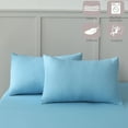 thumbnail image 5 of Jessy Home Bed Sheets Set 4 Piece Queen/Full Sheet Set Mint Blue Microfiber Fitted Sheet, Flat Sheet & 2 Pillowcases Bedding Set, 5 of 10