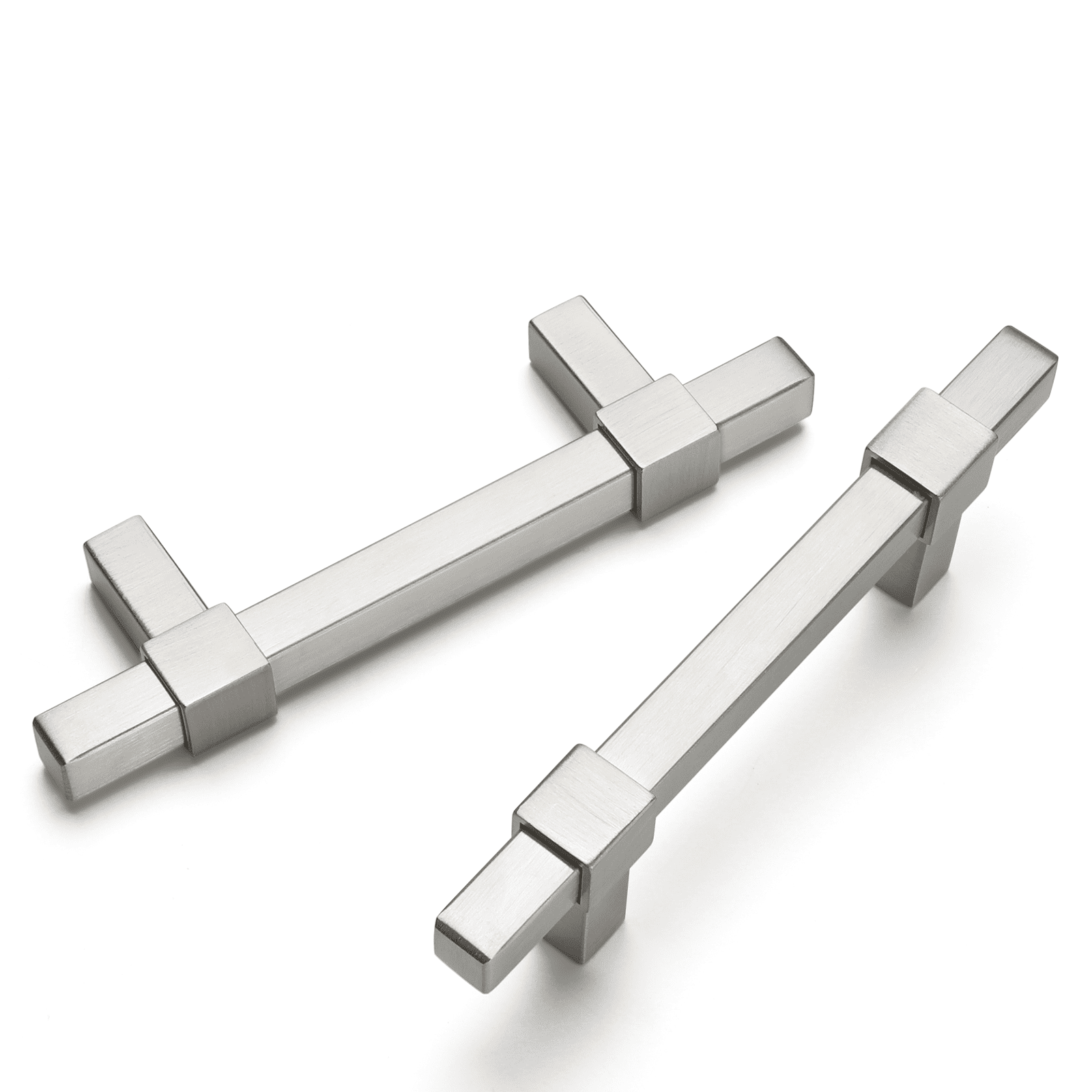 Goldenwarm 30 Pack Kitchen Cabinet Pulls Brushed Nickel Dresser Handle Cabinet Hardware 3in hole Center