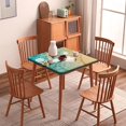 thumbnail image 3 of Fitted Polyester Tablecloths Square, Beach Shell Starfish Elastic Edge Home Decor Tablecloth, Stain & Wrinkle Resistant Table Cover for Garden Patio Picnic Use, Fit for 36" x 36" Square Table, 3 of 4