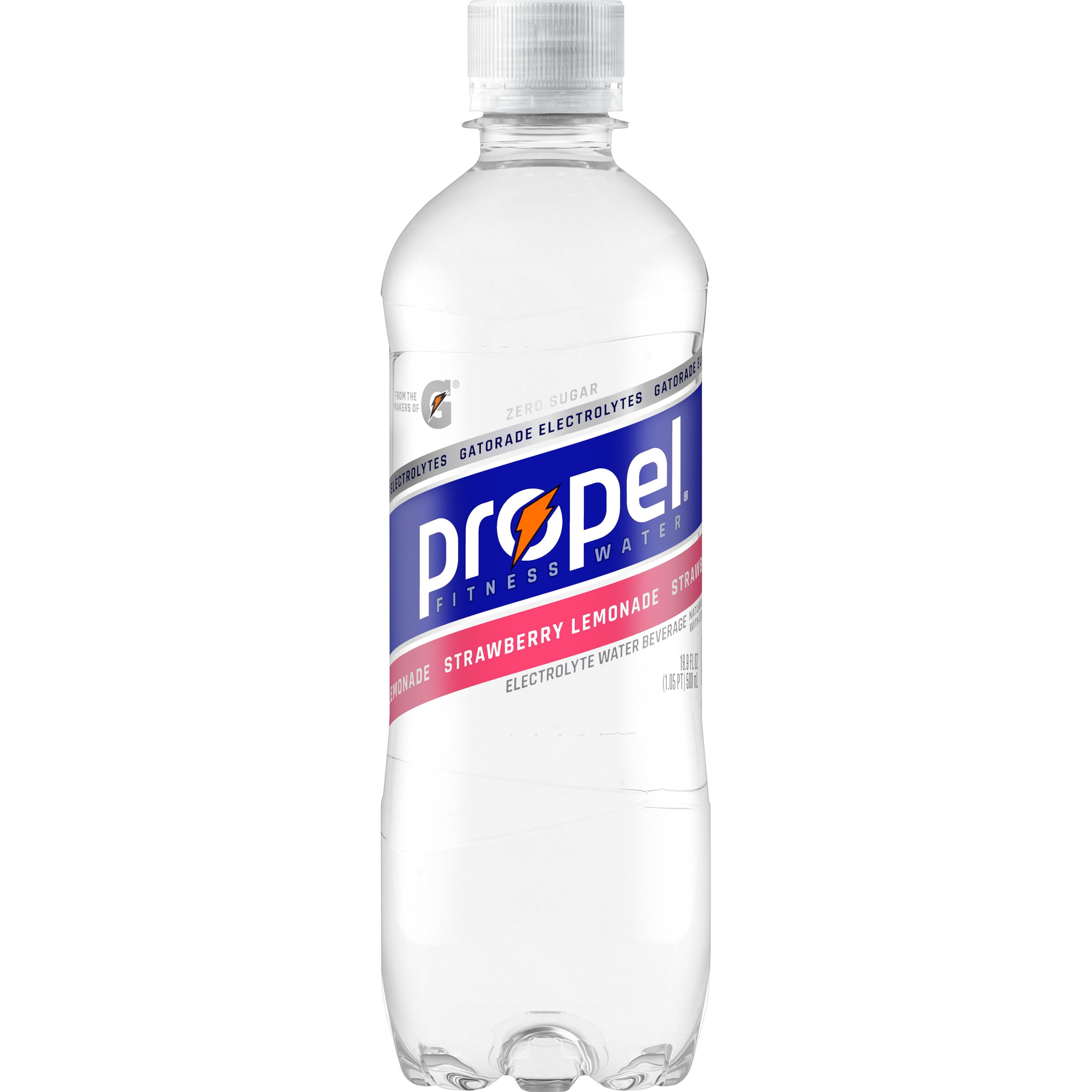 Propel Electrolyte Water Beverage Strawberry Lemonade Naturally Flavored 16.9 fl oz 12 Count Bottle