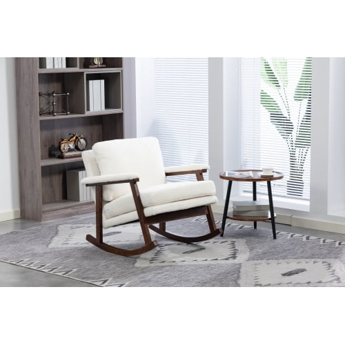 Mid Century Modern Accent Chair ,rocking chair with Wood Frame