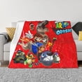 thumbnail image 4 of Lsque Mario Print Flannel Throw Blanket, Ultra-soft Blanket for Bed, Couch, Car, Hypoallergenic Anti-pilling blanket-60"x50", 4 of 8