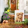 thumbnail image 3 of Golden Retriever Yard Flag Cute Dog Face Golden Retriever Garden Decoration Washable Colorful Cartoon Yard Flag Decoration for Balcony Porch Home Backyard Farmhouse 28x40in, 3 of 6