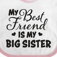 thumbnail image 4 of Inktastic My Best Friend is My Big Sister with Hearts Boys or Girls Baby Bib, 4 of 4