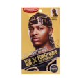 thumbnail image 2 of Durag Red de Kiss Bow Wow Power Wave Luxe Design, negro y dorado, 2 of 7