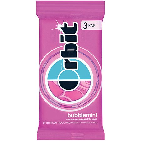 (Pack of 3) Orbit, Sugar Free Bubblmint Gum, 3 Ct