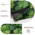 thumbnail image 6 of Round Area Rug 5 Ft, St. Patrick's Day Washable Non-Slip Circle Carpet for Living Room/Bedroom, Spring Country Fourleaf Grass Lucky Low-Profile Runner Mats Collection Rugs for Indoor, 6 of 8