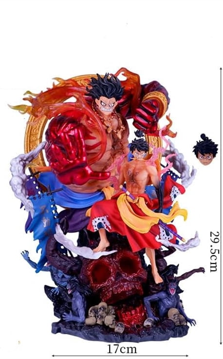 Luffy Figure Replacement Face Acalanatha Luffy Anime Figures 30cm/11.8inchPVC Characters Decorations Handicrafts for Anime Fans Gifts