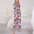 thumbnail image 3 of Sikiie Orchids Flowers Women's Long-Sleeve Shirt and Full-Length Bottom Pajama Set (s-xxl)-Small, 3 of 7