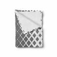 thumbnail image 2 of Abstract Soft Flannel Fleece Throw Blanket, Vertical Square Shaped Geometric Pattern Minimalist Modern Style Trippy Design, Cozy Plush for Indoor and Outdoor Use, 60" x 80", Black White, by Ambesonne, 2 of 6