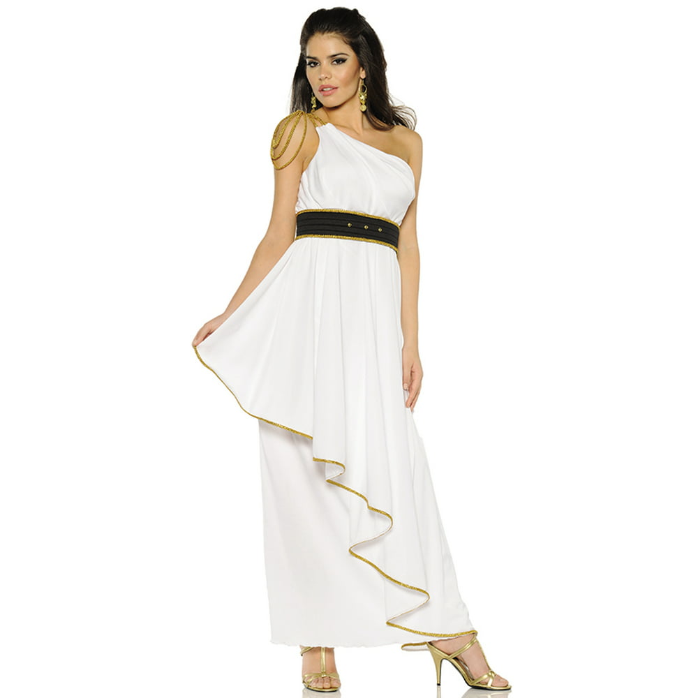 Athena Womens Greek Roman God Goddess White Toga Halloween Costume ...