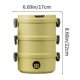 thumbnail image 3 of Fiambrera apta para microondas | Recipiente versátil de plástico para bento con separador de alimentos | Caja compacta portátil de preparación de comidas para viajes de picnic en la oficina, 3 of 6