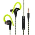 thumbnail image 4 of Auriculares deportivos de 3,5mm, auriculares súper estéreo a prueba de sudor, auriculares para correr con micrófono, auriculares con gancho para la oreja, 4 of 8