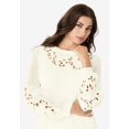 thumbnail image 6 of Roaman's Women's Plus Size Pullover Sweater With Cutout Detail, 6 of 6