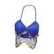 thumbnail image 2 of Traje de danza del vientre con top corto de lentejuelas, sujetador con lentejuelas para fiestas en clubes y mujeres adultas. Azul real, 2 of 9