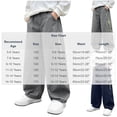 thumbnail image 4 of Tranfacy Boys 5-15 Years Fall Pants Sports Sweatpants Elastic Waist Large Pockets Casual Trousers, 4 of 5
