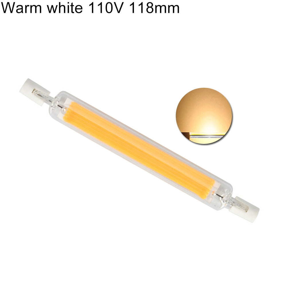 R7S LED 78/118mm COB Light Bulbs Warm/Cool White Glass Tube Lamp Energy Saving