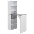 thumbnail image 1 of vidaXL Table de Bar Intérieur avec Armoire - Bois Reconstitué Blanc, 115x59x200 cm, 1 of 6