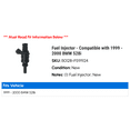 thumbnail image 2 of Fuel Injector - Compatible with 1999 - 2000 BMW 528i, 2 of 2