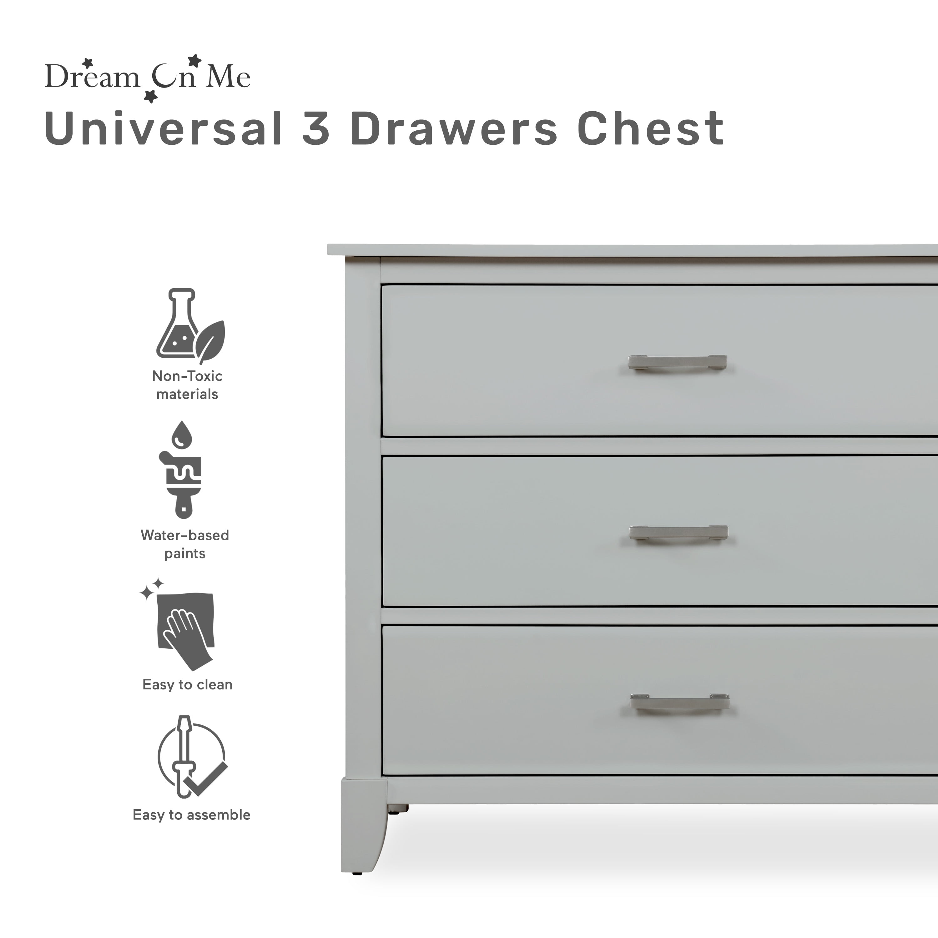 slim fit dress slacks Charlie 3-Drawer Dresser main image 1