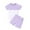 Purple, variant on Utlike Girls 2-Piece Outfit Sets Toddler Kids Baby Unisex Summer Tshirt Shorts Soft Patchwork 2Pc Sleepwear Outfits Clothes Girls Matching Sets Size 7 Years-8 Years