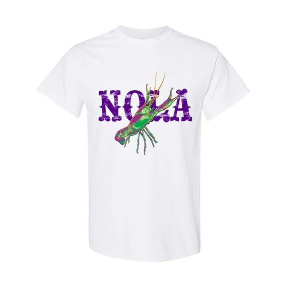 Inktastic Nola Mardi Gras Crayfish in Purple T-Shirt