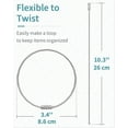 thumbnail image 2 of 5 Inch/10 Inch Wire Keychain Cable Large Stainless Steel Key Ring Loop Holder, 20/50/100 Pack, 2 of 8