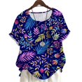 thumbnail image 1 of CLOOCL Hawaii Women Blouse Floral 3D Printed T-Shirts Oversized Summer Clothing, 1 of 6