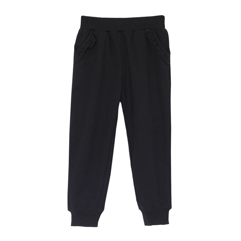 HILEELANG Toddler Girls' 3-Pack Cotton Jogger Pants photo 7