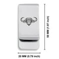 thumbnail image 2 of Stainless Steel Geometric Polygon Buffalo Animal Classic Slim Money Clip Credit Card Holder, 2 of 2