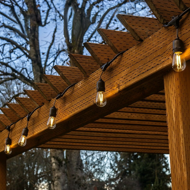 TORCHSTAR 50ft LED Outdoor Weatherproof Commercial String Lights, Outdoor String Lights for