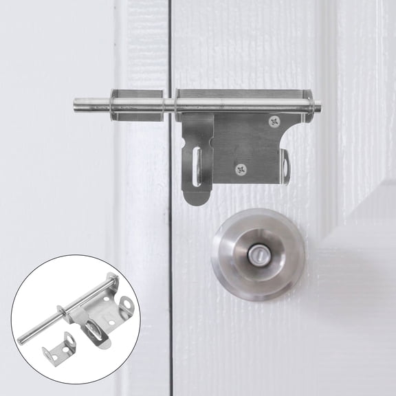 FONDOTIN 1Pcs Silver Rectangular Slide Bolt Lock for Kitchen Closet Door Latch 8 Inches