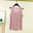 thumbnail image 4 of Besolor Womens Pajama Tank Tops Front Pleated Crewneck Sleeveless Shirts Lightweight Casual Loose Comfy Sleepwear Tee Tanks, 4 of 5